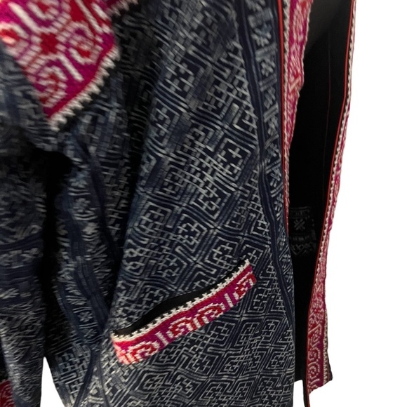 Vintage Handmade Kimono Jacket Embroidered Pattern Double Sided, One Size - Picture 7 of 11